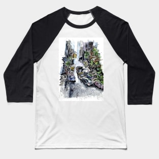 Urban Traffic Jam Baseball T-Shirt